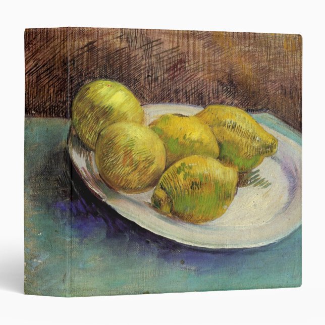 Classeur Citrons à vie morte sur une plaque de Vincent van  (Devant/Côté)