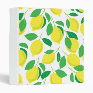 Classeur Citrons et motifs feuille
