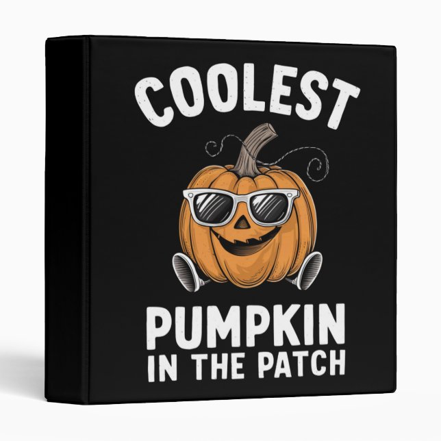Classeur Citrouille la plus cool du patch Halloween (Devant/Côté)