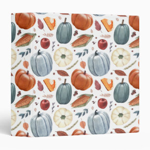 Classeur Citrouilles d'automne et feuilles d'automne Motif