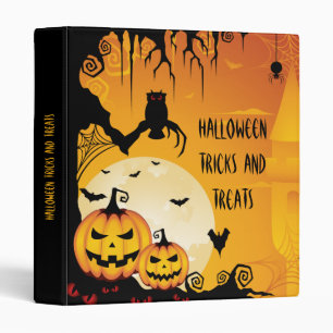 Classeur Citrouilles et Pleine lune effrayants de Halloween