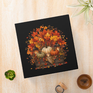 Classeur Citrouilles Feuilles Arbres Automne Saison Automna