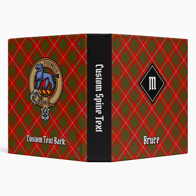Classeur Clan Bruce Crest sur Tartan (Arrière-plan)