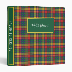 Classeur Clan Buchanan Plaid Tartan Motif