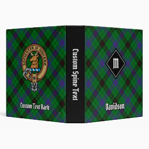 Classeur Clan Davidson Crest sur Tartan