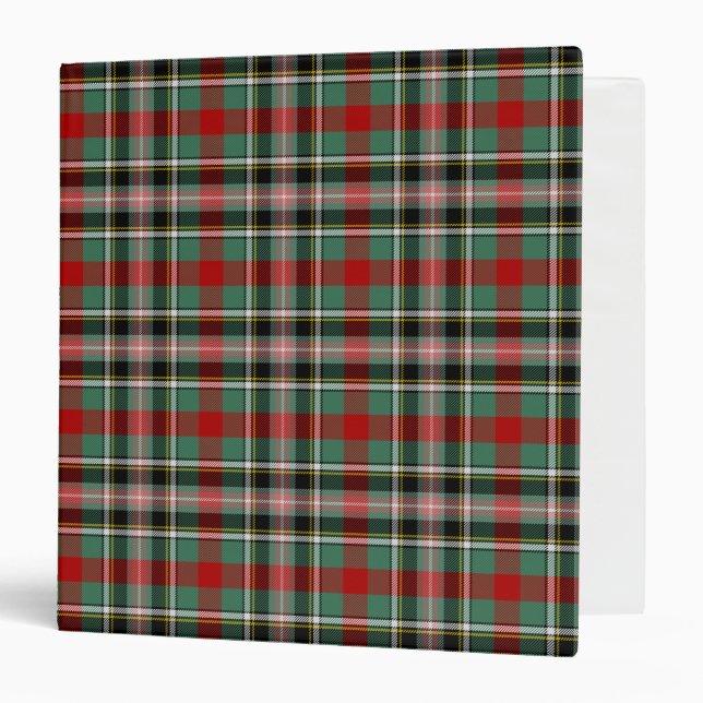 Classeur Clan Écossais Bruce De Kinnarid Tartan Plaid (Devant/Intérieur)