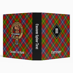 Classeur Clan Forrester Crest sur Tartan