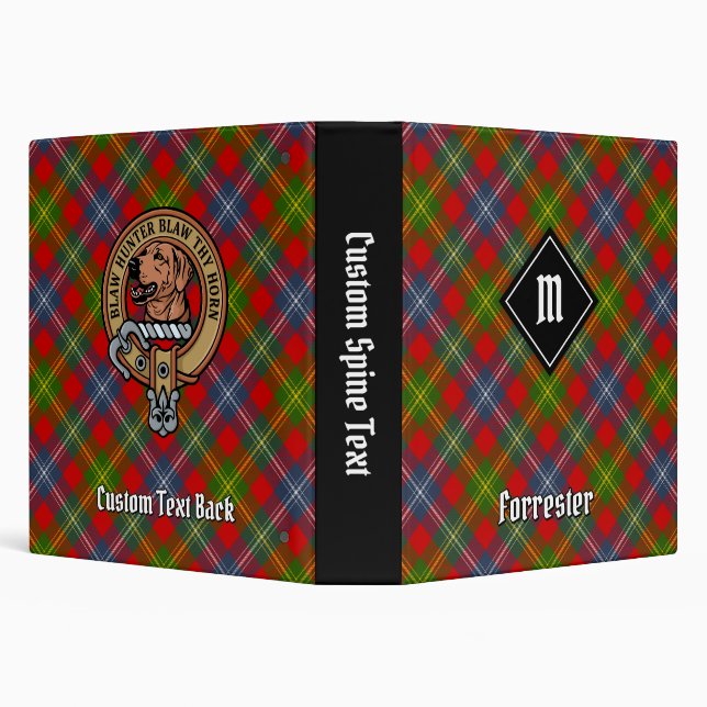 Classeur Clan Forrester Crest sur Tartan (Arrière-plan)
