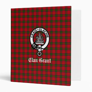 Classeur Clan Grant Crest Badge et Tartan