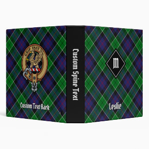 Classeur Clan Leslie Crest sur la chasse Tartan