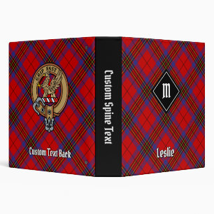 Classeur Clan Leslie Crest sur Red Tartan