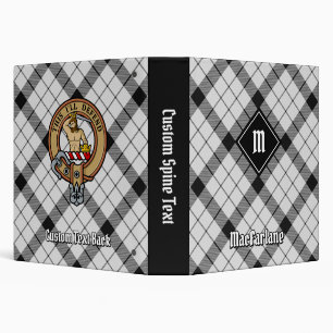 Classeur Clan MacFarlane Tartan noir et blanc