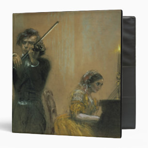Classeur Clara Schumann (1819-96) et un violoniste, 1854