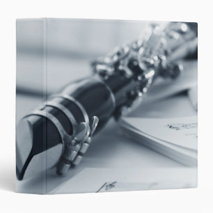 Classeur Clarinet sur les feuilles de musique