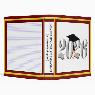 Classeur Classe Argent de 2026 Graduation