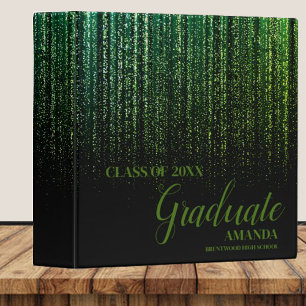 Classeur Classe De Parties scintillant Verte Noire 2025