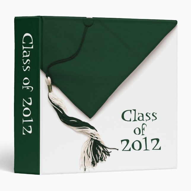 Classeur Classe du vert 2012 d'obtention du diplôme 1,5" (Devant/Côté)