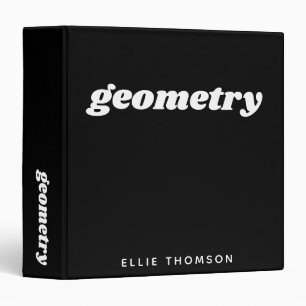 Classeur Classe mathématique Nom personnalisé Monogram Scho