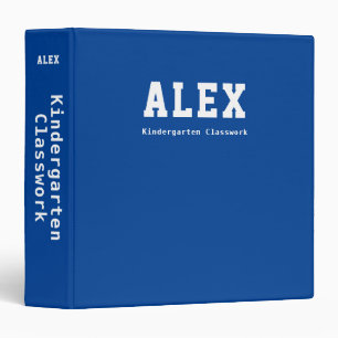 Classeur Classe personnalisée de la maternelle bleue