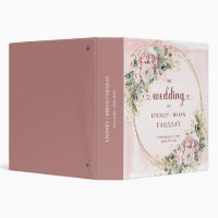 Classe reliure de mariage florale en or rose