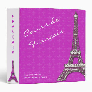 Classeur Classe rose de Français de Tour Eiffel