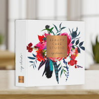 Classé rouge marine bouquet or cuivre métal étique