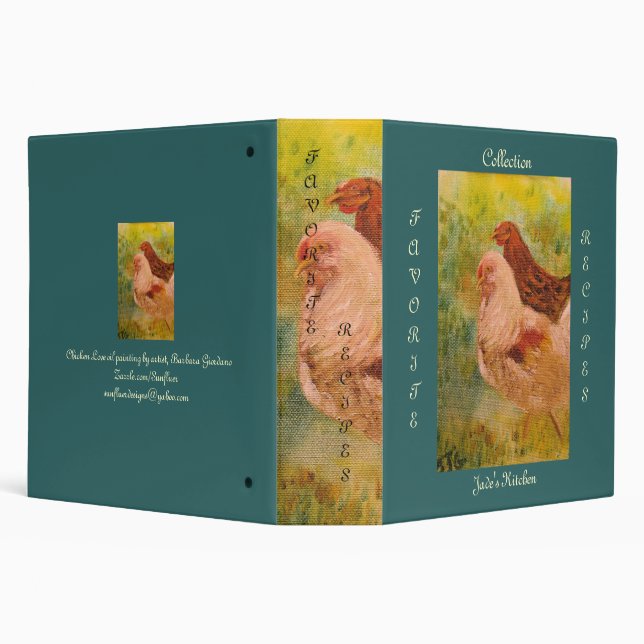 Classeur Classeur, art préféré de coq de poulet de recettes (Arrière-plan)