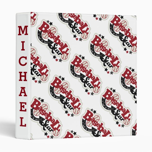 Classeur classeur/baseball de 1 po (Devant/Côté)