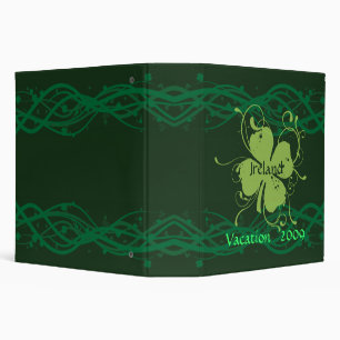 Classeur Classeur/carnet de shamrocks de l'Irlande