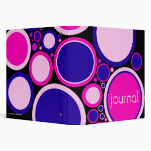 Classeur Classeur, rétros points, bleu, rose indien, rose,
