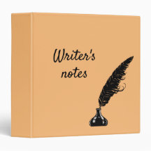 Classeur, stylo et encre de l'auteur et script per