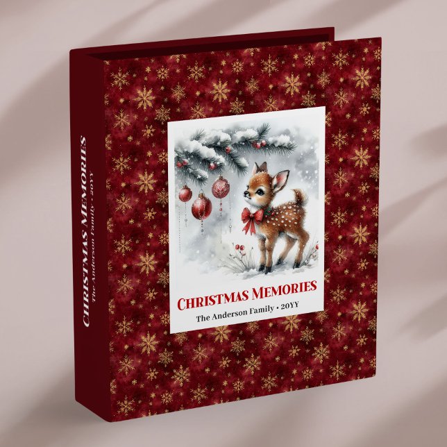 Classeur Classic baby fawn winter scene custom ring binder (Classic baby fawn winter scene custom ring binder

)