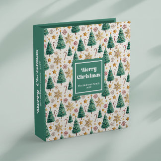 Classeur Classic Christmas trees red green gold photo album