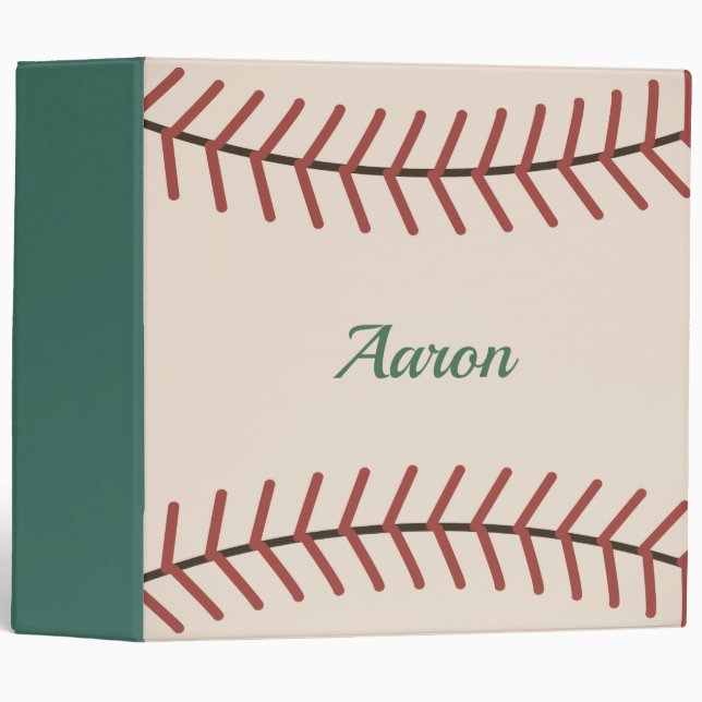Classeur Classic Green Baseball Card Binder Gift (Devant/Côté)