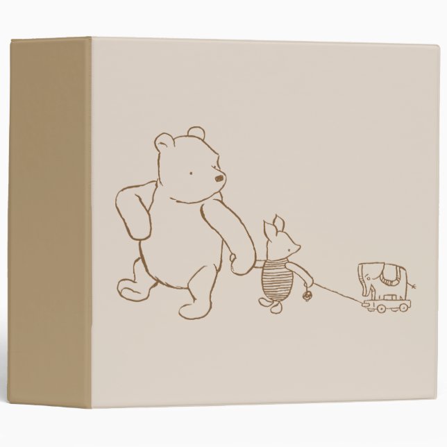 Classeur Classic Winnie l'Ooh et le Piglet 2 (Devant/Côté)