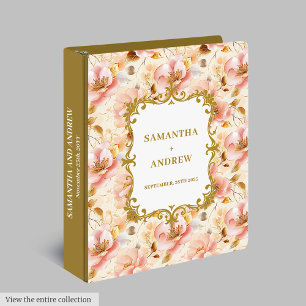 Classeur classique Blush Gold Mariage 3 anneaux