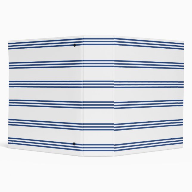Classeur classique de marine et de bande blanche (Arrière-plan)