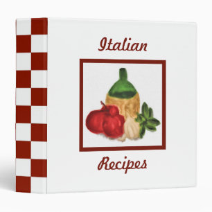 Classeur classique italien de recettes de vie mort