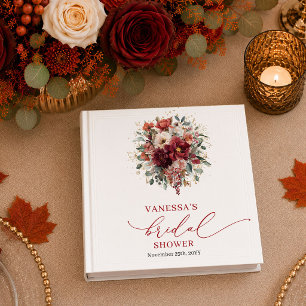 Classeur Classique or burgundy floral rouge profond show de
