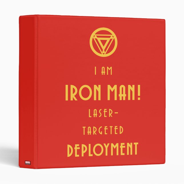 Classeur Classiques Avengers | Typographie Iron Man (Devant/Côté)