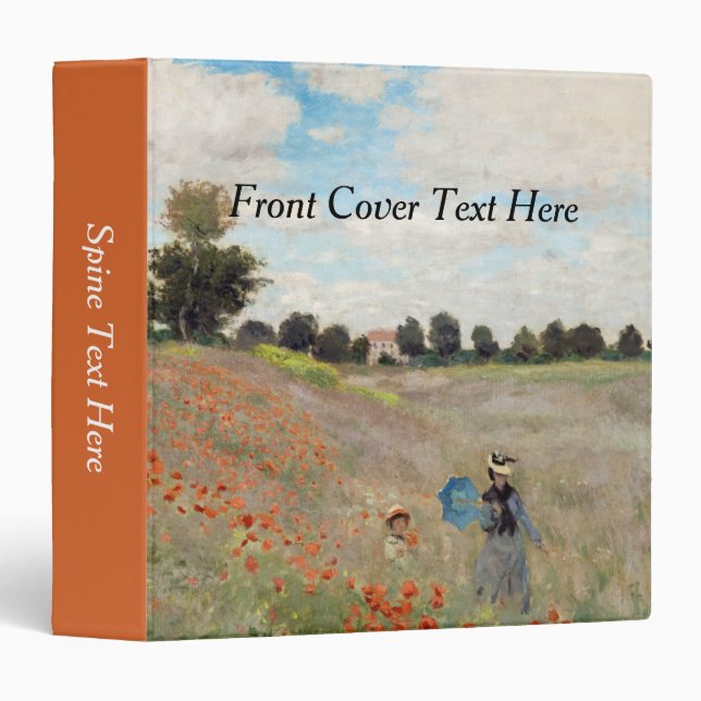 Classeur Claude Monet - Champ de pavot (Devant/Côté)