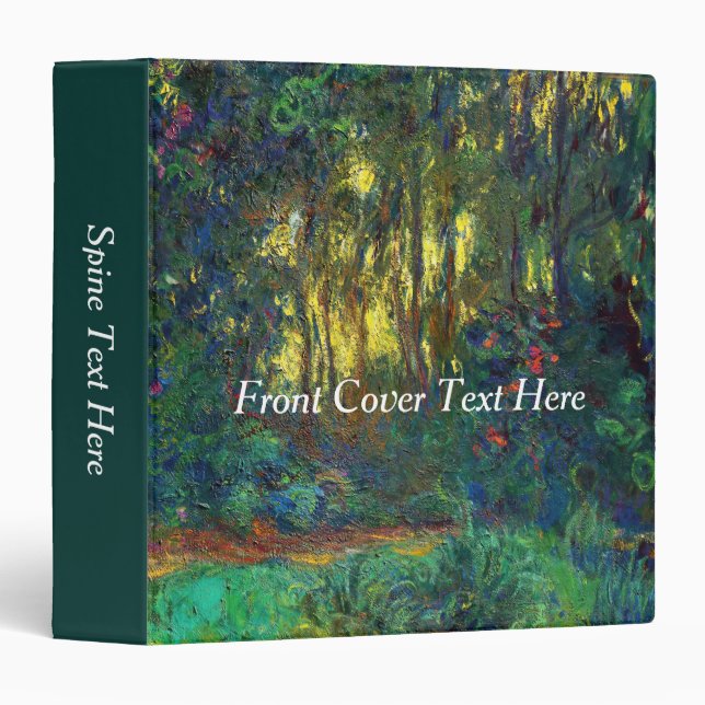 Classeur Claude Monet - Coin d'un étang avec des Nénuphars (Devant/Côté)