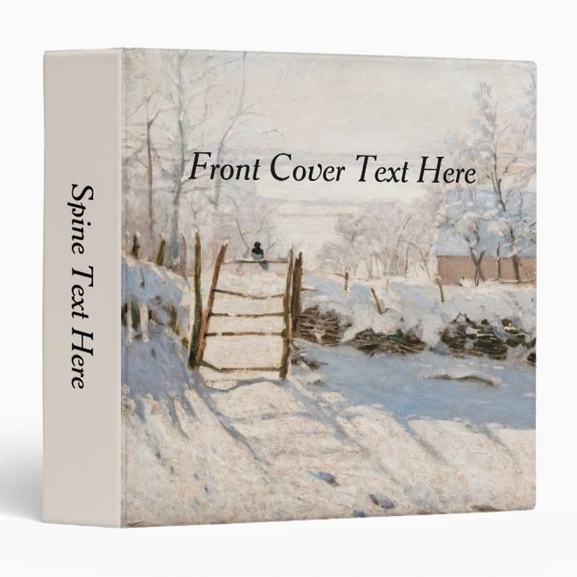 Classeur Claude Monet - Le Magpie (Devant/Côté)