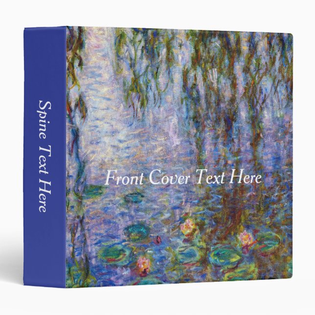 Classeur Claude Monet - Lys d'eau (Devant/Côté)
