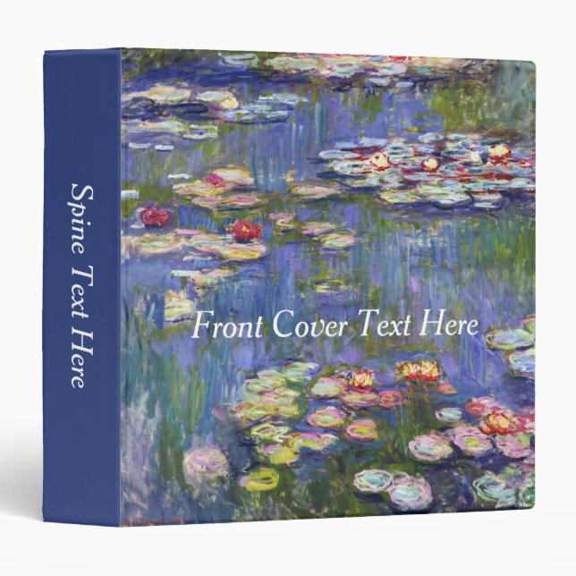 Classeur Claude Monet - Nymphéas / Nymphéas (Devant/Côté)