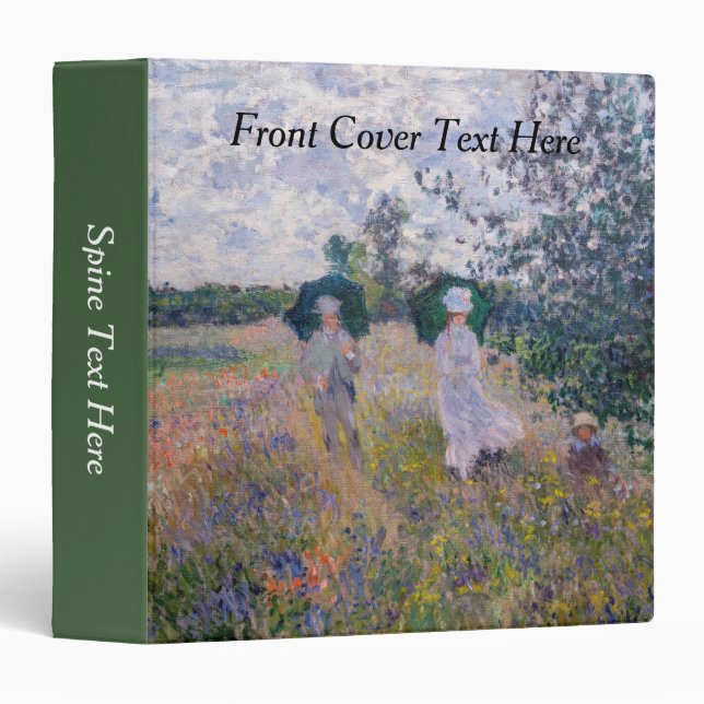 Classeur Claude Monet - Promenade près d'Argenteuil (Devant/Côté)