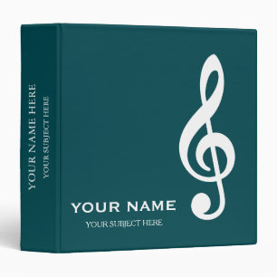 Classeur Clavier de Sol Personnalisé Note de Musique sur Fo