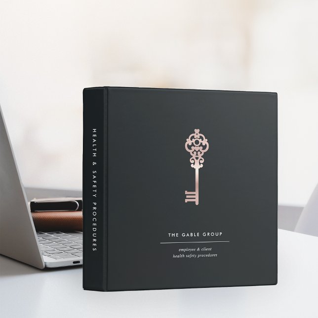 Classeur Clé Vintage | Procédures de sécurité pour les empl (Créateur téléchargé)