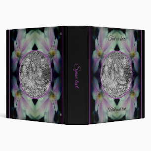 Classeur Clematis Fleur Pétales Cadre Ajouter Votre Propre 