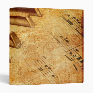 Classeur Clés grunges de piano de feuille de musique